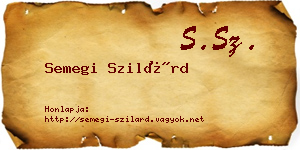 Semegi Szilárd névjegykártya