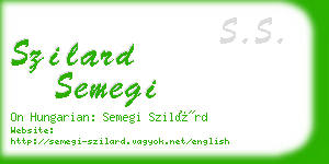 szilard semegi business card